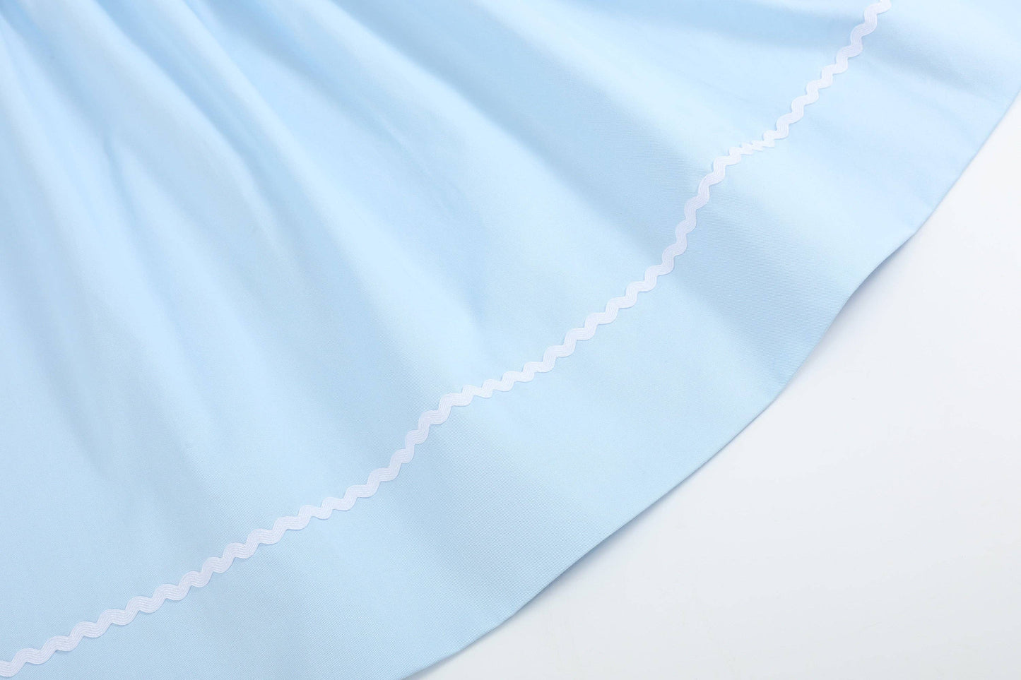 Lil Cactus Blue and White Smocked Bishop Dress: 5Y
