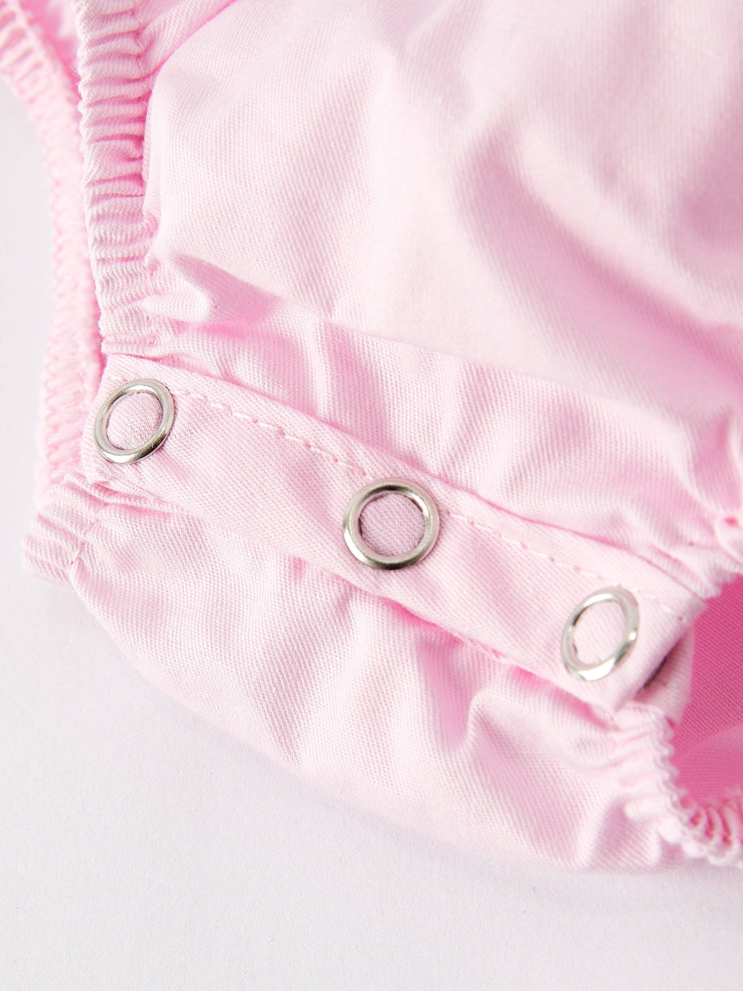 White Bow Smock Embroidered Pink Romper: 6M