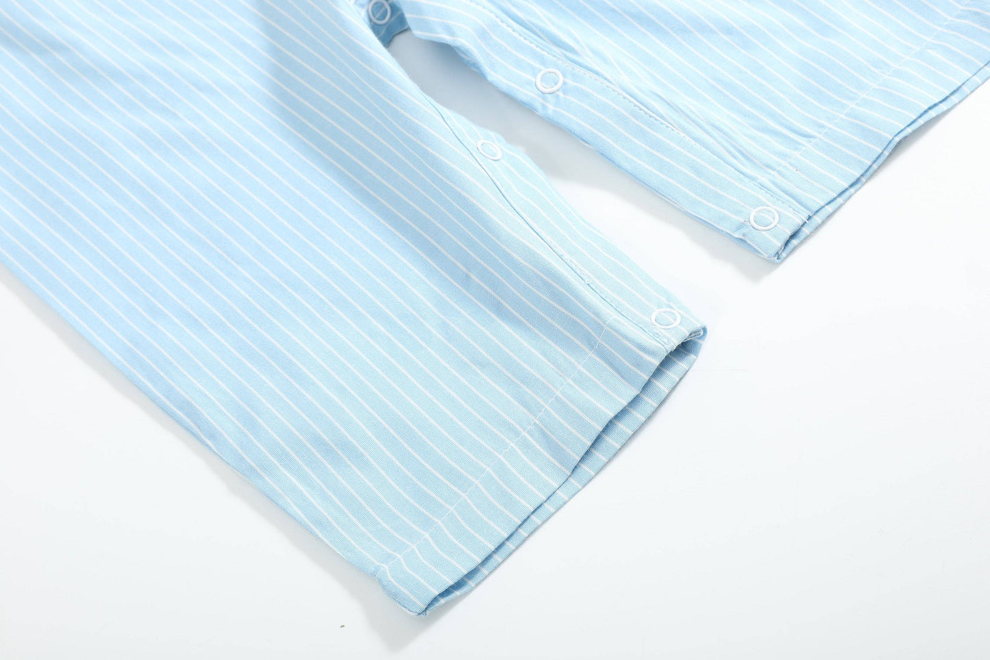 Blue Gingham Train Smocked Overalls: 12-18M