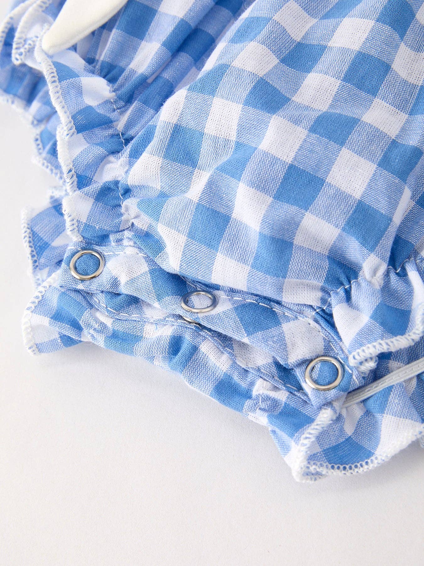 Rylee Faith Designs - Fall Thanksgiving& Halloween Blue Pumpkin Smock Embroidery Baby Girl Romper