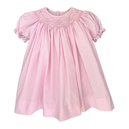 Petit Ami Bishop Zig-Zag Smocked Dress: 9 Month