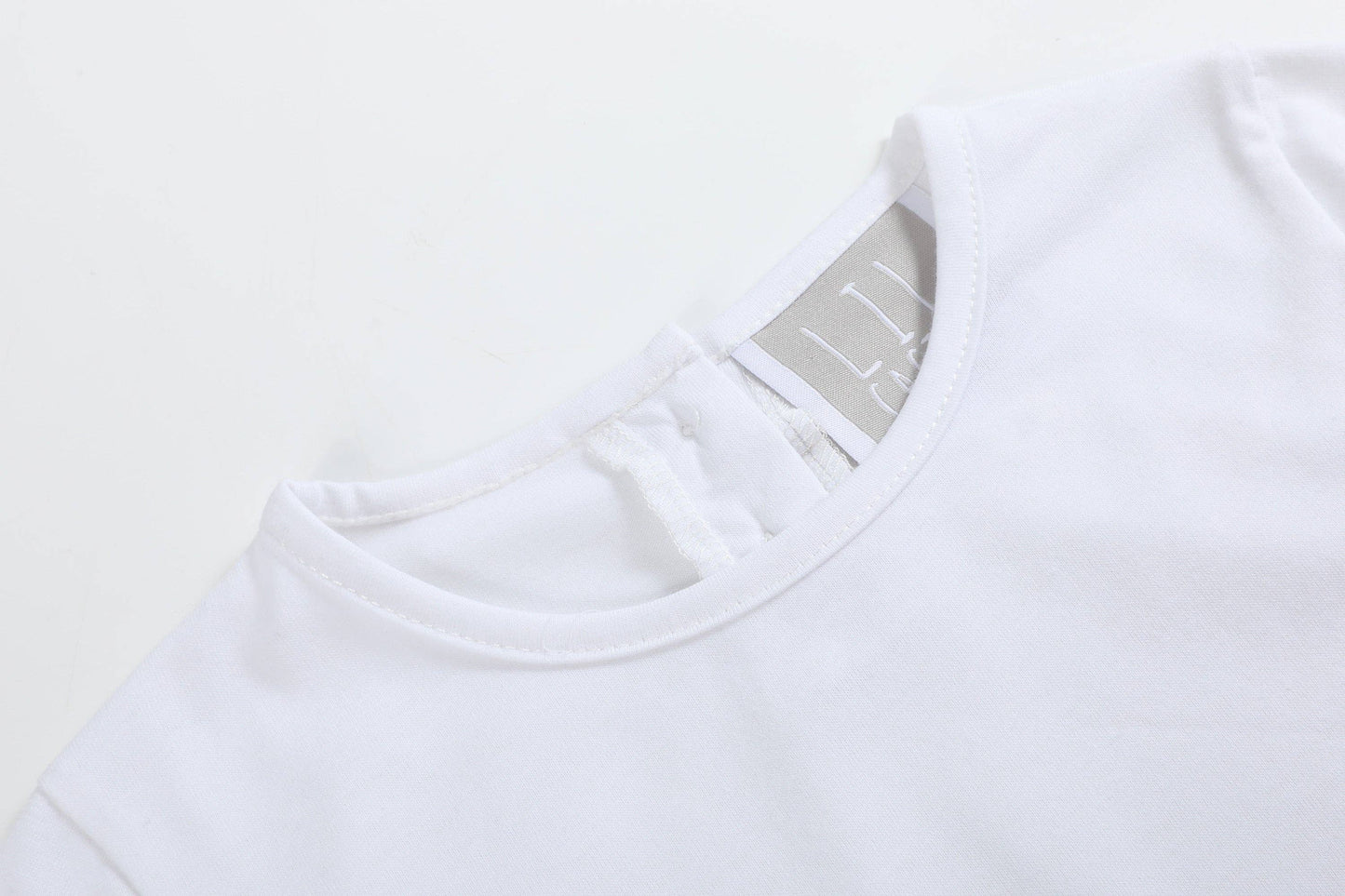 Lil Cactus White Cotton Layering Girls Shirt: 3T