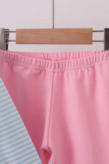 Blue Heart French knot pants set