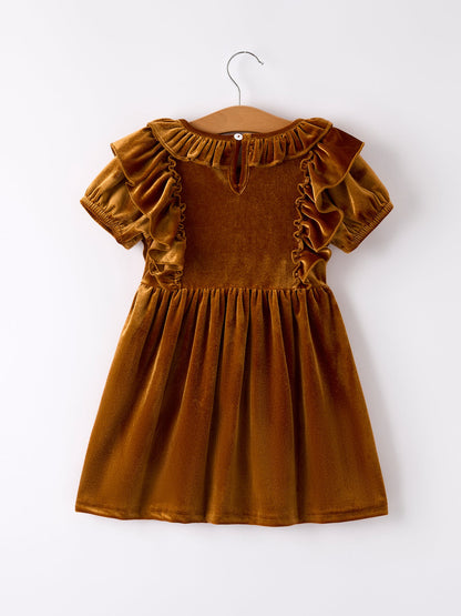 Autumn Velvet Girls Dress-Multiple colors available