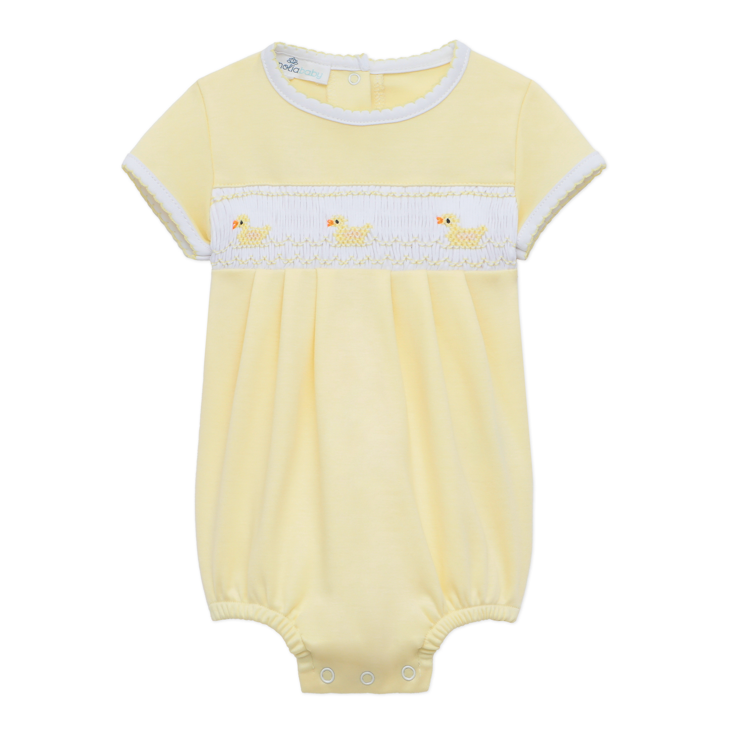 Magnolia Baby - Little Ducklings Classics Smocked Bubble - Yellow