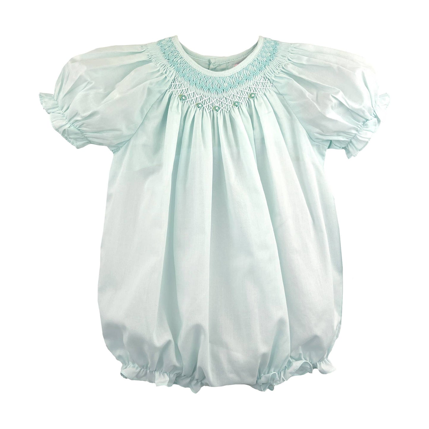 Bishop Smocked Heirloom Bubble: Mint / 3 Month