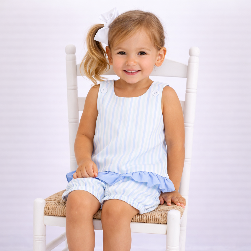 City Beautiful Childrens Boutique - Summer Woven Bloomer Set