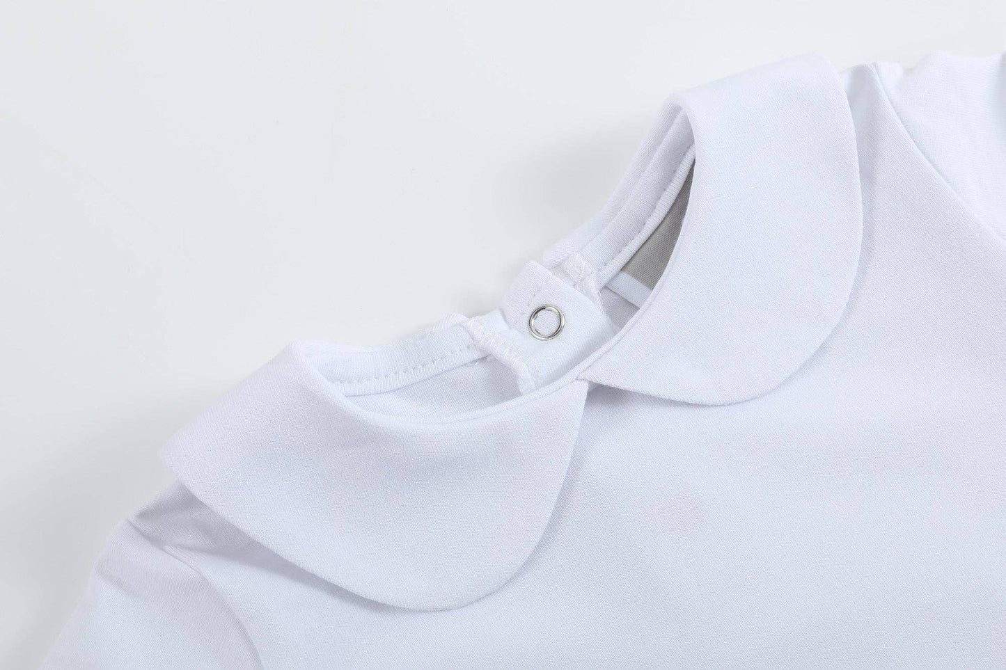 The Perfect Onesie - White Collar Baby Romper Girl or Boy: 18-24M
