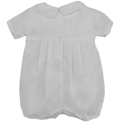 Diamond Smocked Romper: Multi-Colored / 9 Month