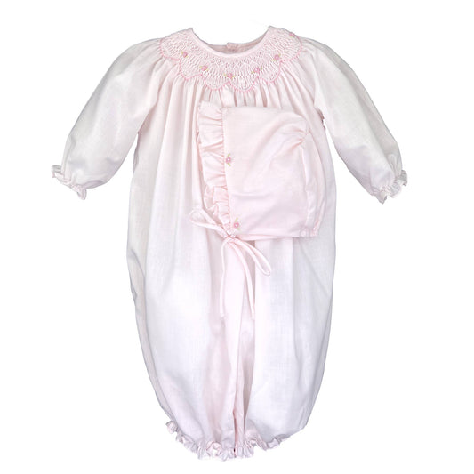 Bishop Smocked Rosebud Convertible Bag: Newborn