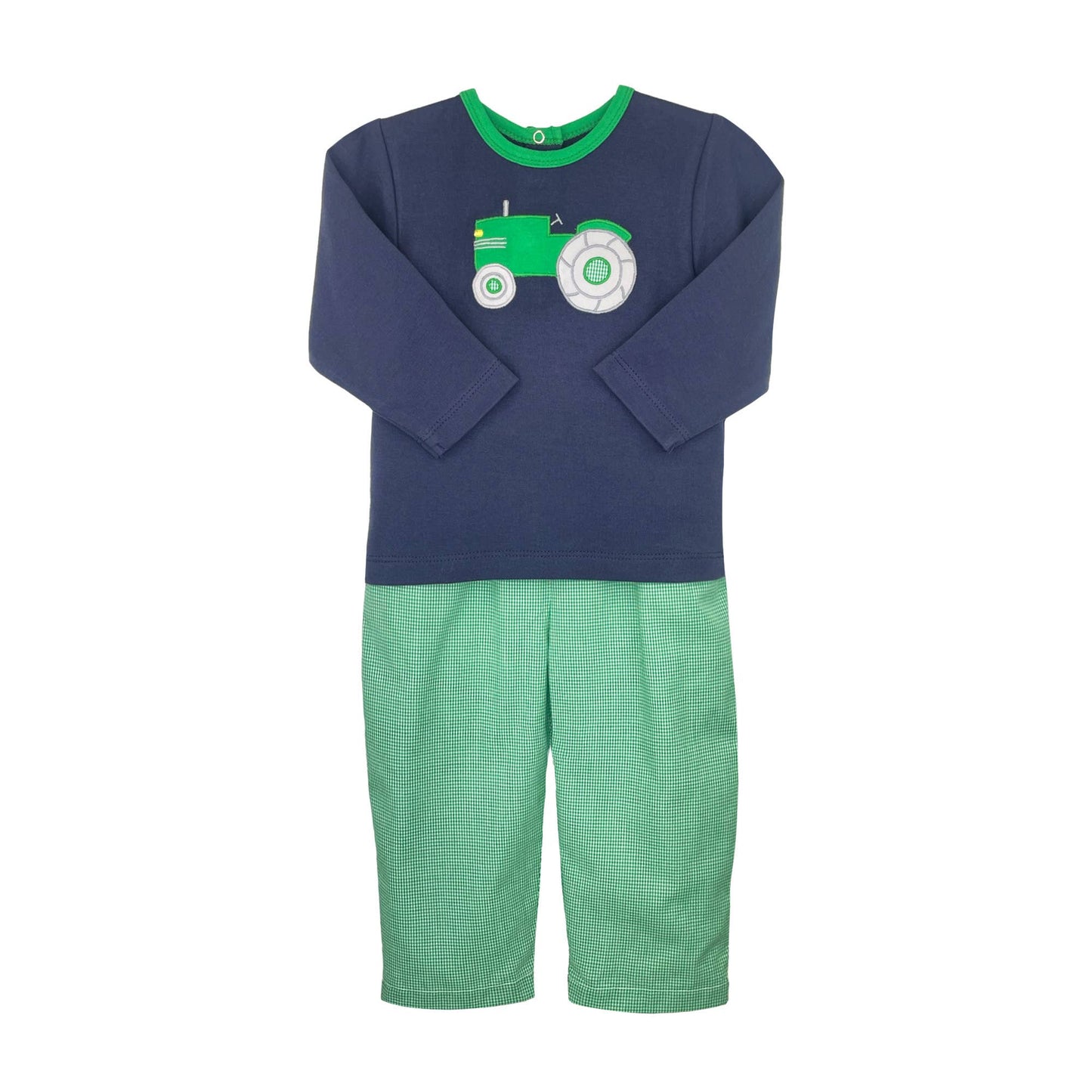 Tractor Applique Top & Pant Set: 12 Month