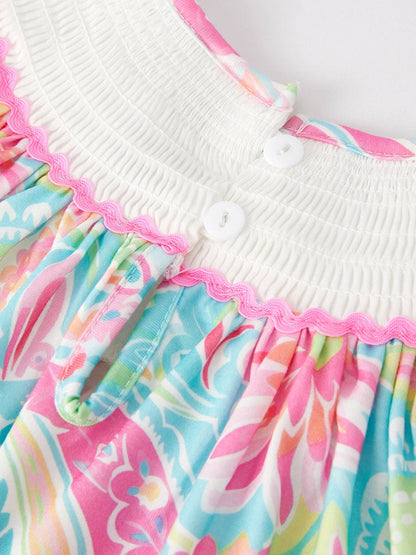 Rylee Faith Designs Easter Cross Smocking Embroidery Baby Girl Dress: 2
