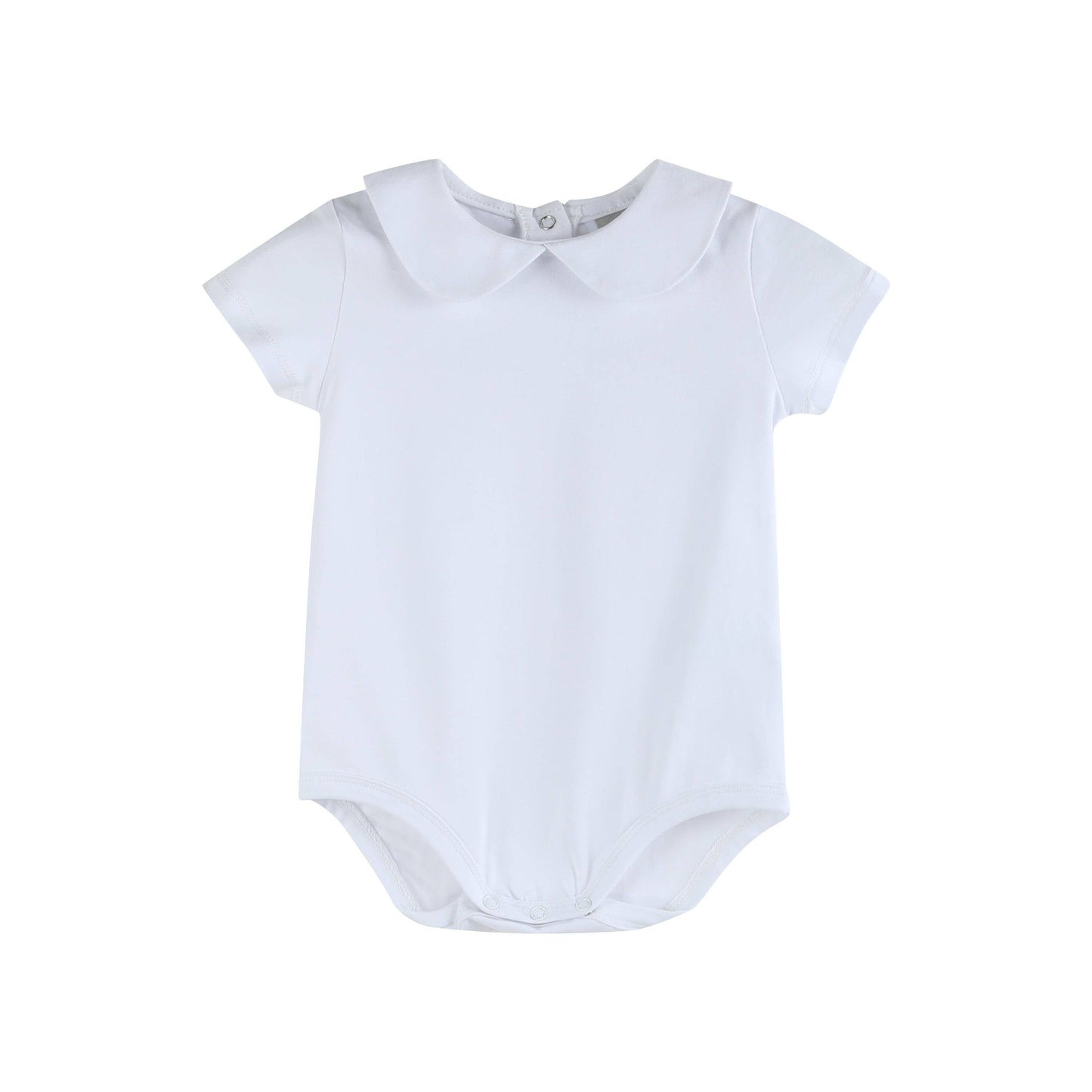 The Perfect Onesie - White Collar Baby Romper Girl or Boy: 18-24M