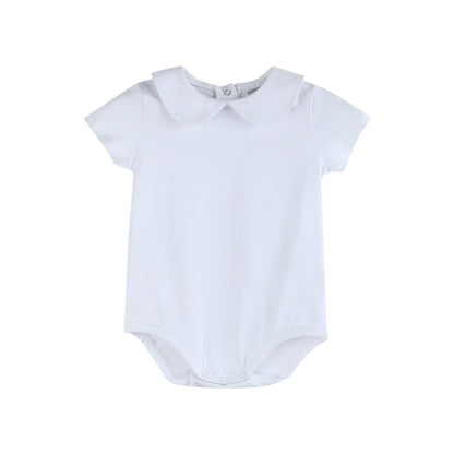 The Perfect Onesie - White Collar Baby Romper Girl or Boy: 18-24M