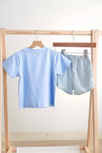 Blue Easter Bunny Hand-Smocked Boy Set
