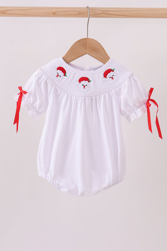 White santa claus smocked bubble