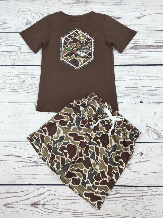 sassy kids palace - Duck Camouflage Print Toddler Boys Clothes