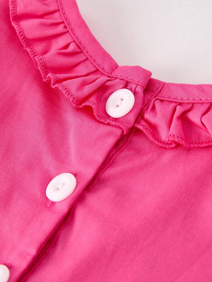 Rylee Faith Designs Pink Smocked Church Christ Bishop Christening Bow Baby Girl Romper: 12M