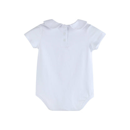 Lil Cactus The Perfect Onesie - White Collar Baby Romper Girl or Boy: 12-18M