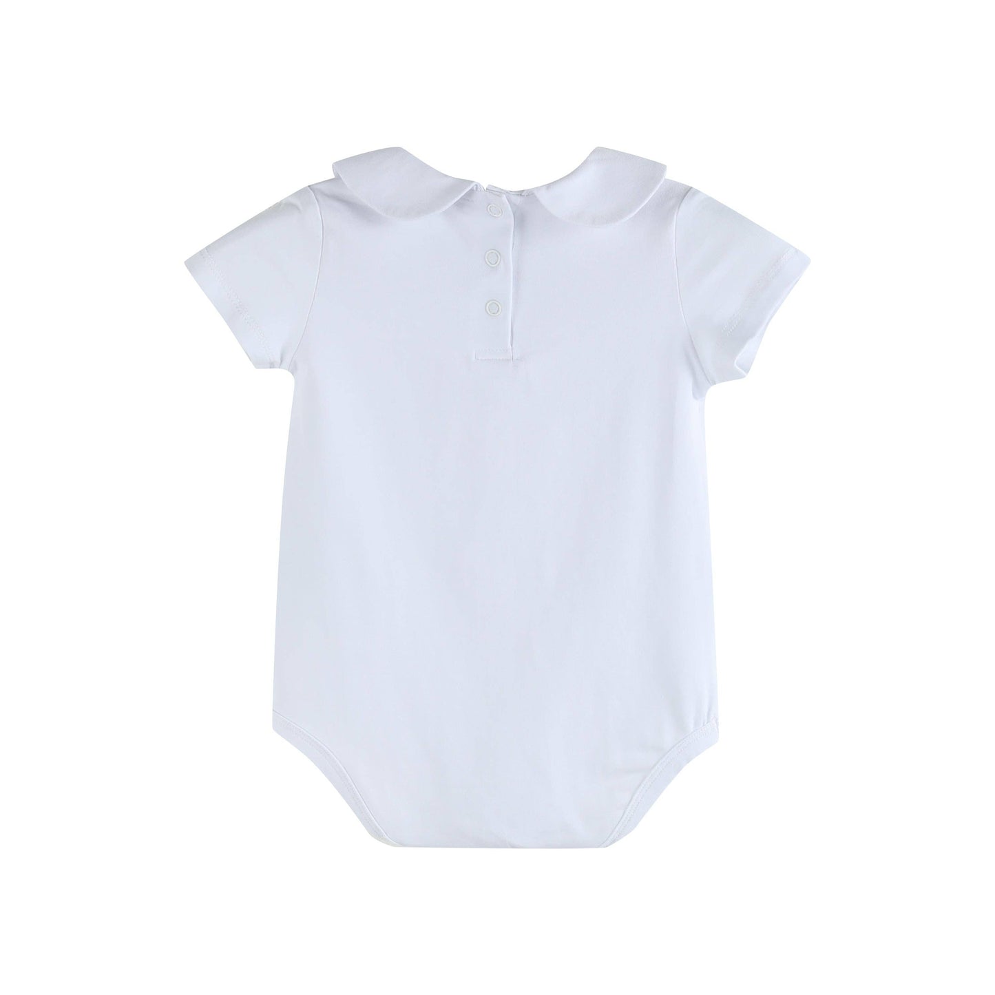 The Perfect Onesie - White Collar Baby Romper Girl or Boy: 18-24M