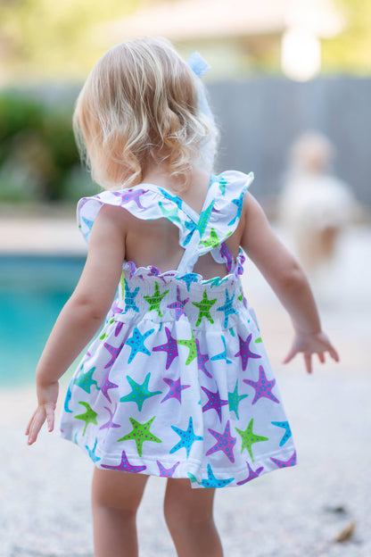 Posh Pickle - This One Knit Starfish Print Top & Bloomer Set