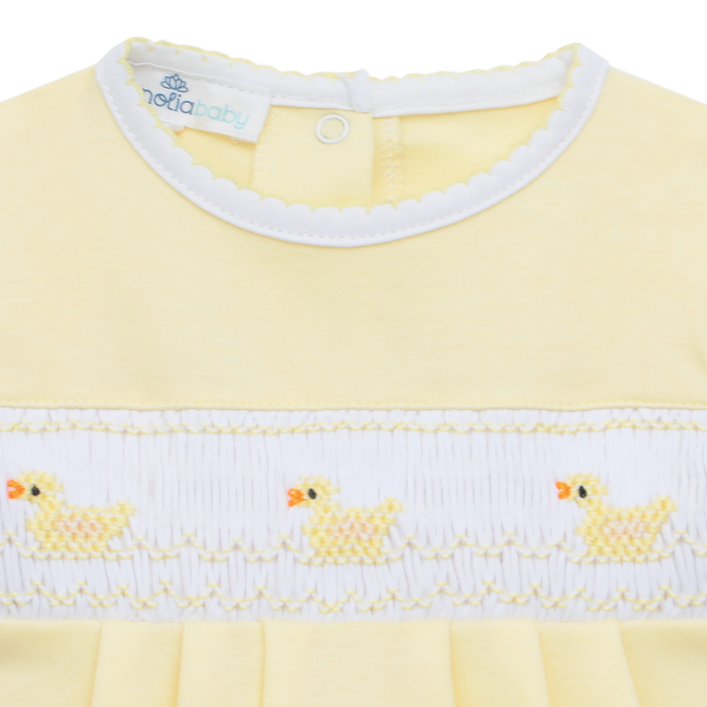 Magnolia Baby - Little Ducklings Classics Smocked Bubble - Yellow