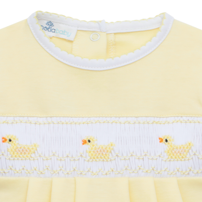 Magnolia Baby - Little Ducklings Classics Smocked Bubble - Yellow