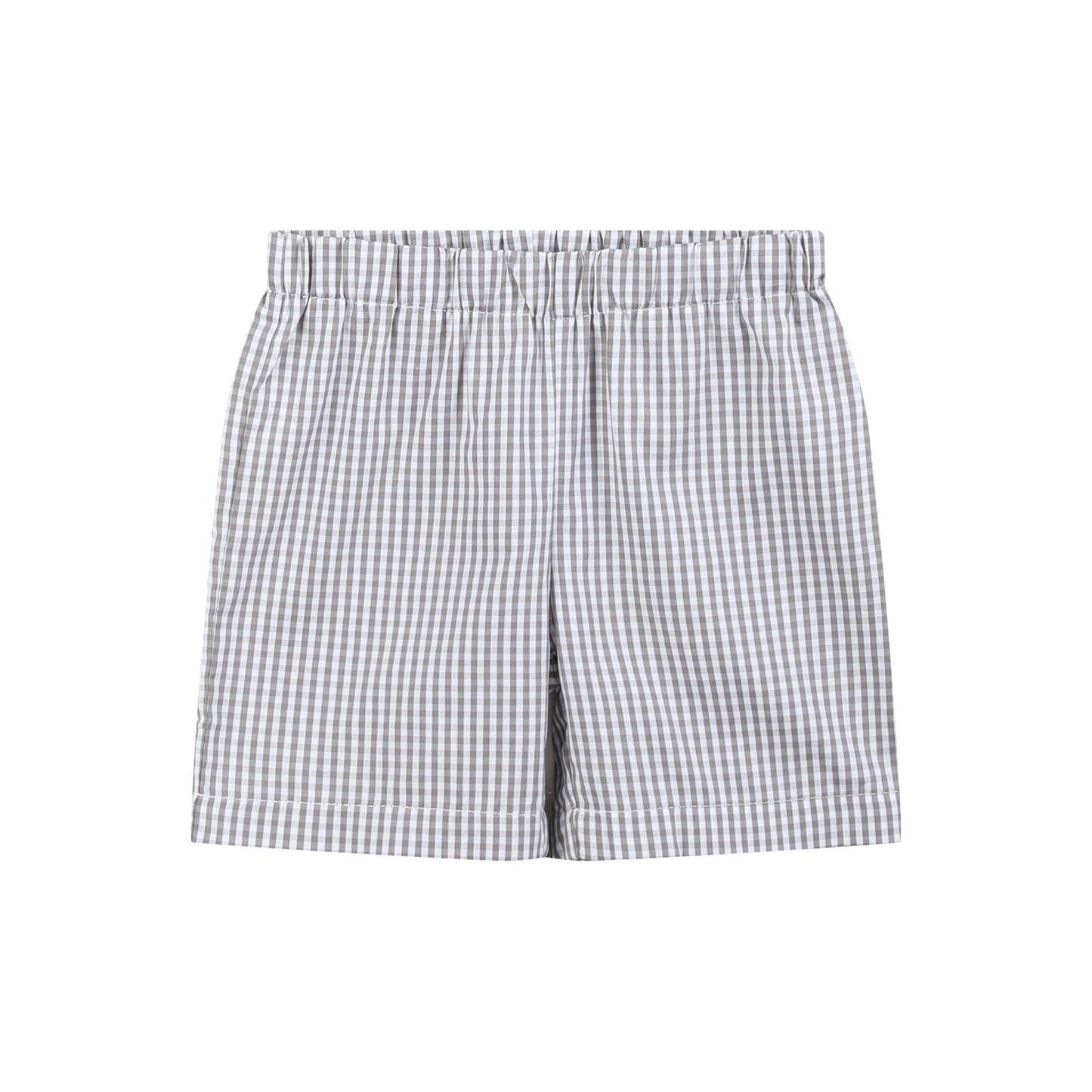 Lil Cactus - Blue Tractor Smocked Shirt and Gray Shorts Set