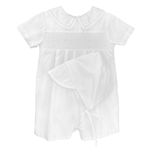 Diamond Smocked Romper: Multi-Colored / 3 Month