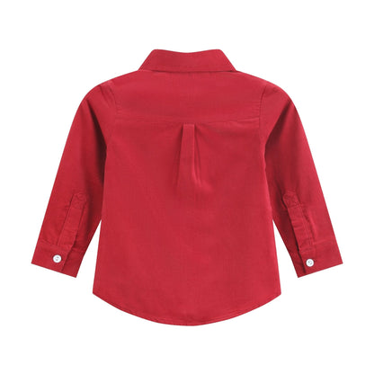 Red Corduroy Dress Shirt
