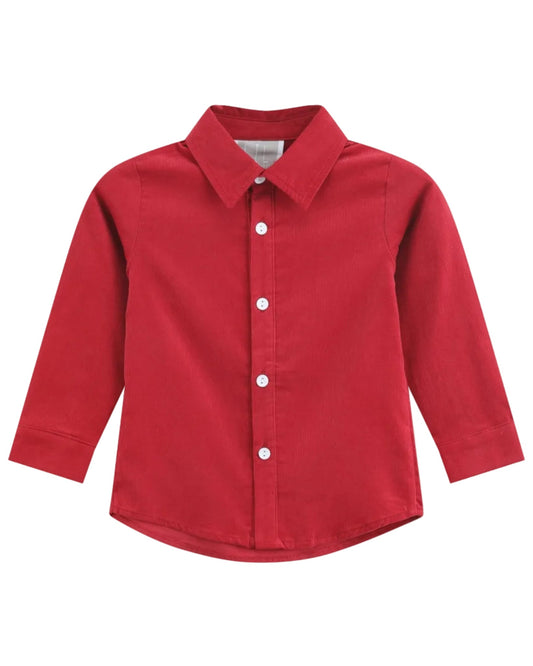 Red Corduroy Dress Shirt